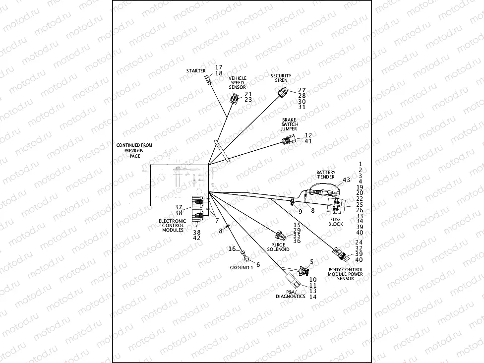 WIRING HARNESS, MAIN, KEYLESS, NON-ABS (3 OF 4)