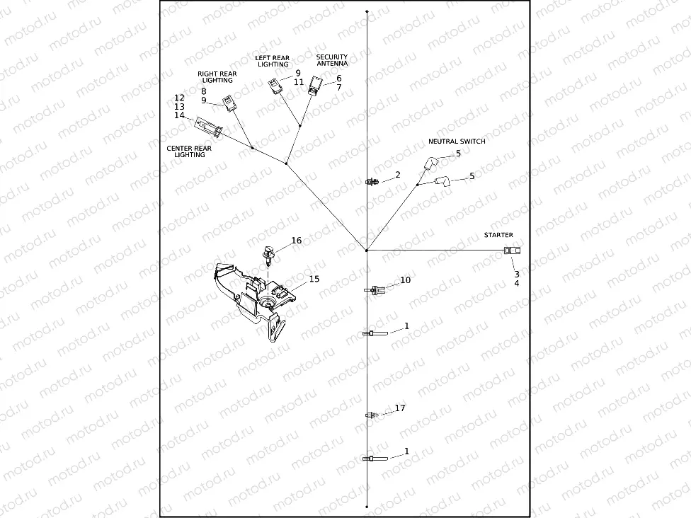 WIRING HARNESS, MAIN, NON-ABS (2 OF 4)