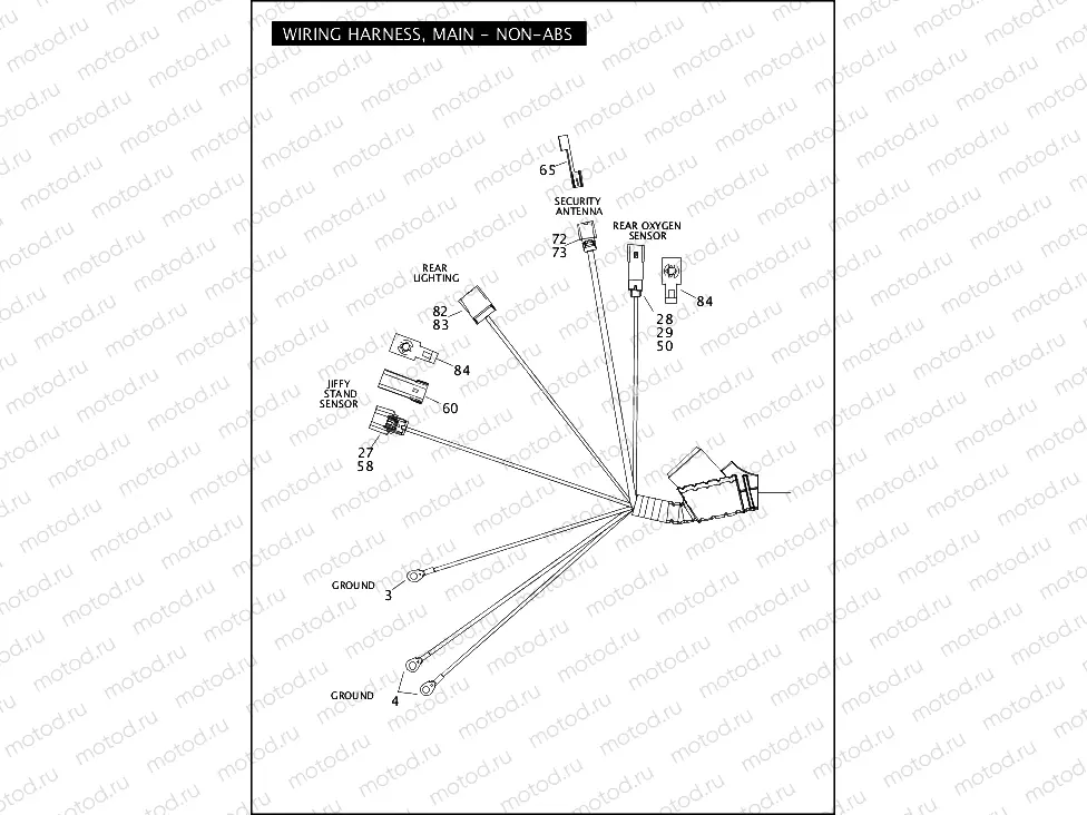 WIRING HARNESS, MAIN, NON-ABS (2 OF 5)