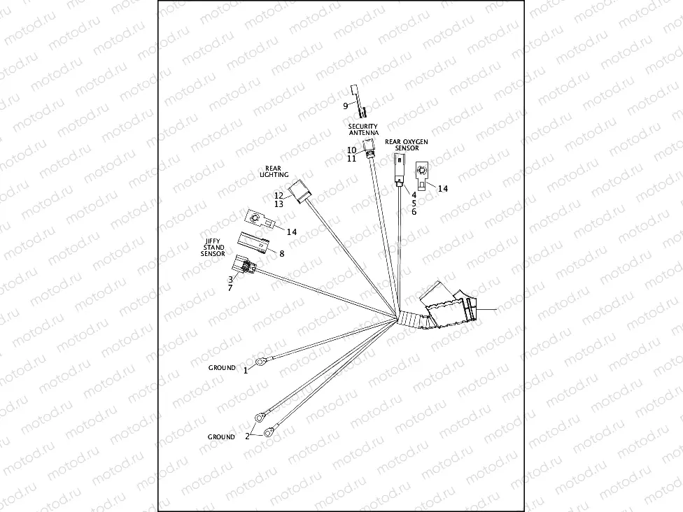 WIRING HARNESS, MAIN, NON-ABS (2 OF 7)