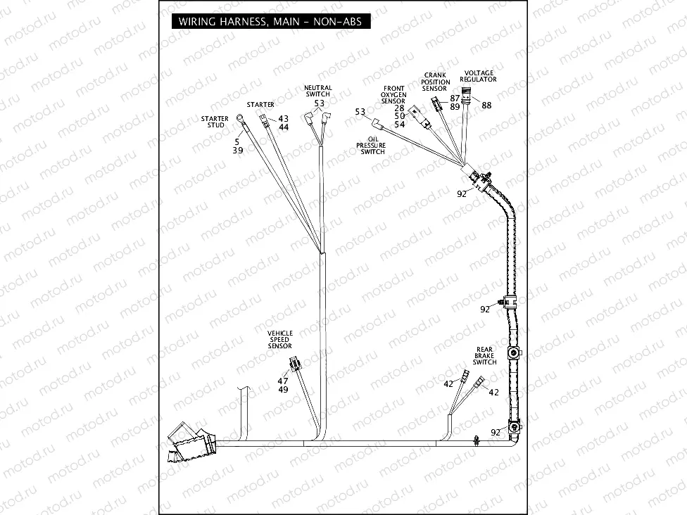 WIRING HARNESS, MAIN, NON-ABS (3 OF 5)