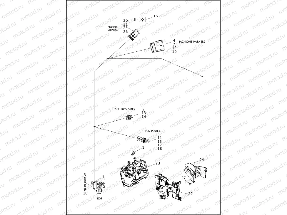 WIRING HARNESS, MAIN, NON-ABS (4 OF 4)