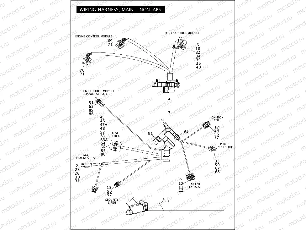 WIRING HARNESS, MAIN, NON-ABS (4 OF 5)