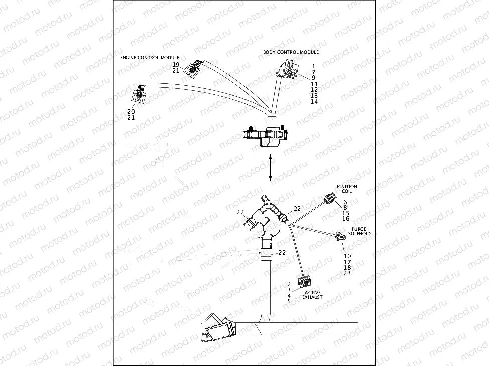WIRING HARNESS, MAIN, NON-ABS (4 OF 7)