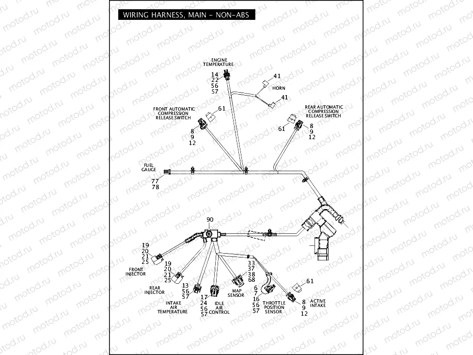 WIRING HARNESS, MAIN, NON-ABS (5 OF 5)