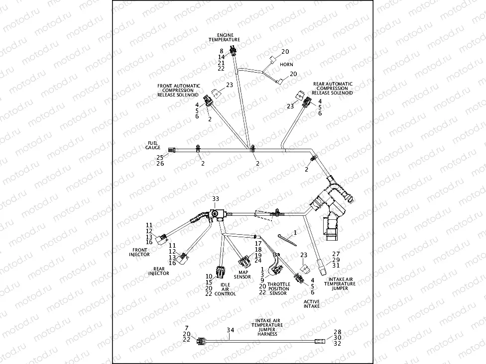 WIRING HARNESS, MAIN, NON-ABS (6 OF 6)