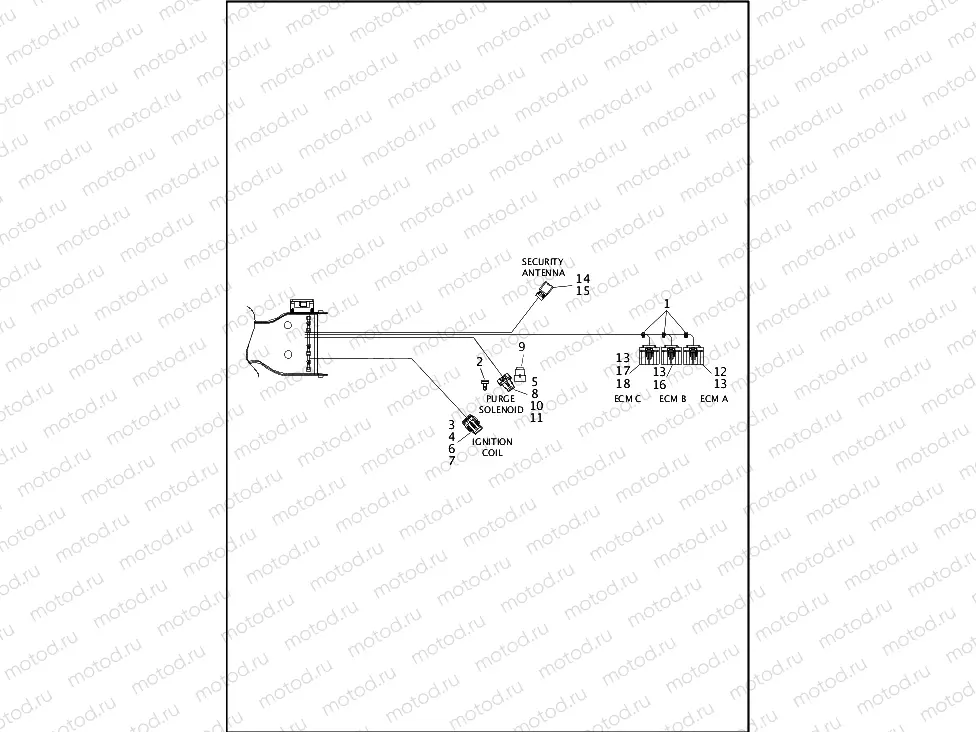 WIRING HARNESS, MAIN, NON-ABS (FAIRING MODELS) - FLHX (4 OF 8)