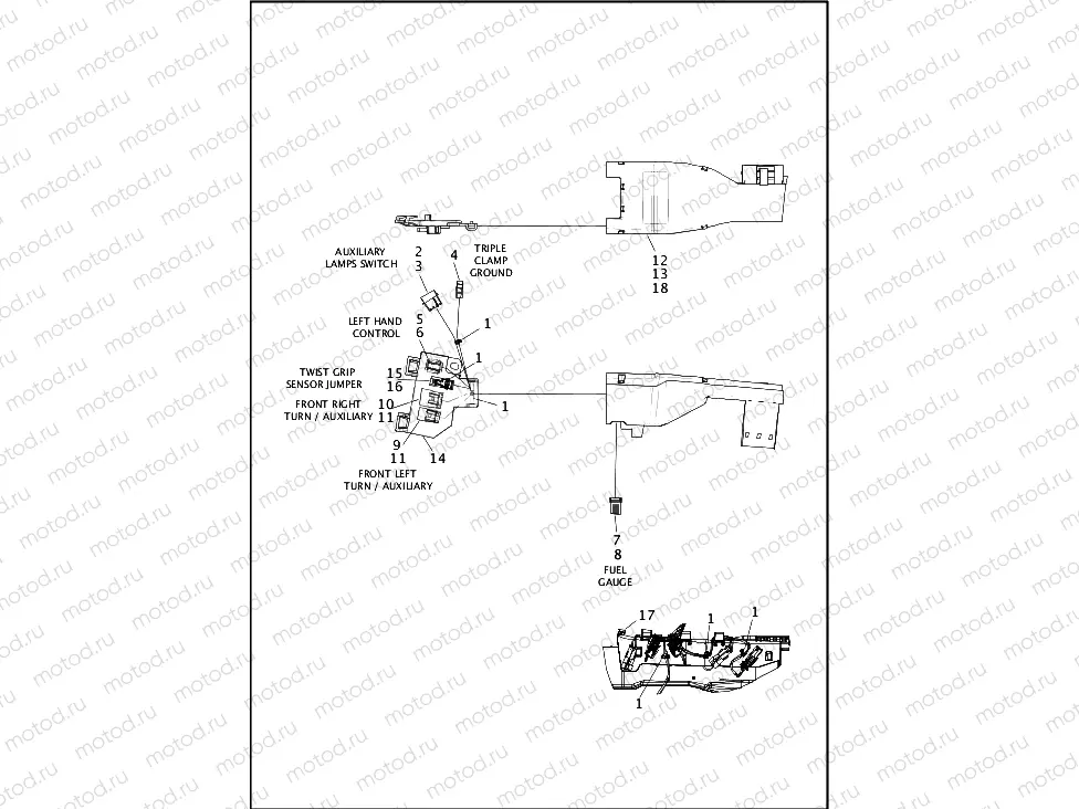 WIRING HARNESS, MAIN, NON-ABS - FLHR (1 OF 8)