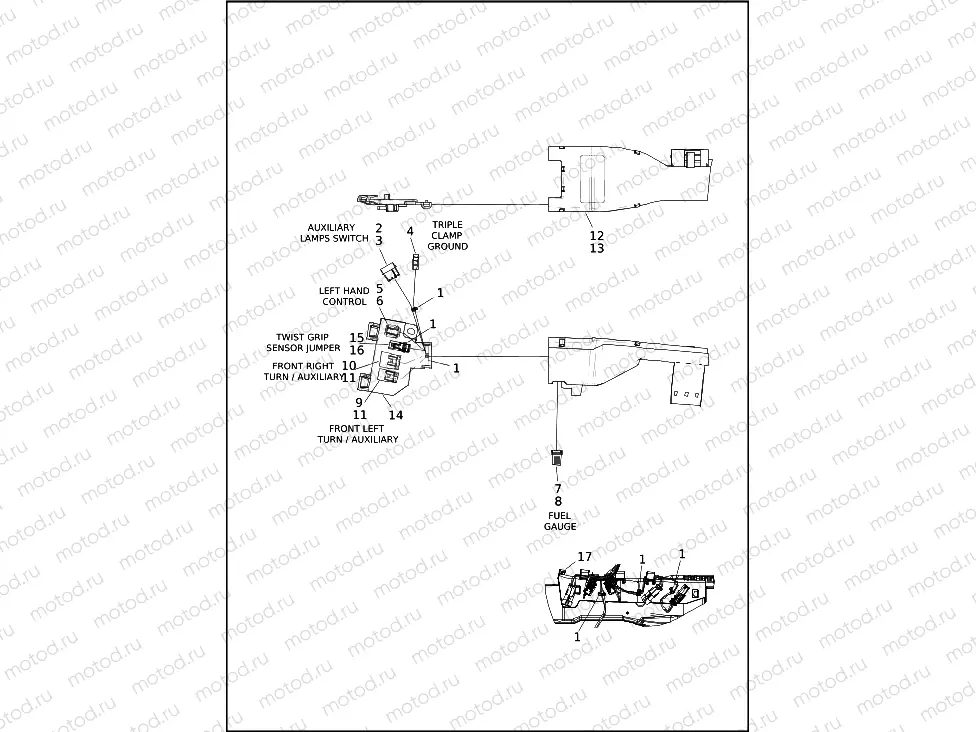 WIRING HARNESS, MAIN, NON-ABS - FLHR (1 OF 8)