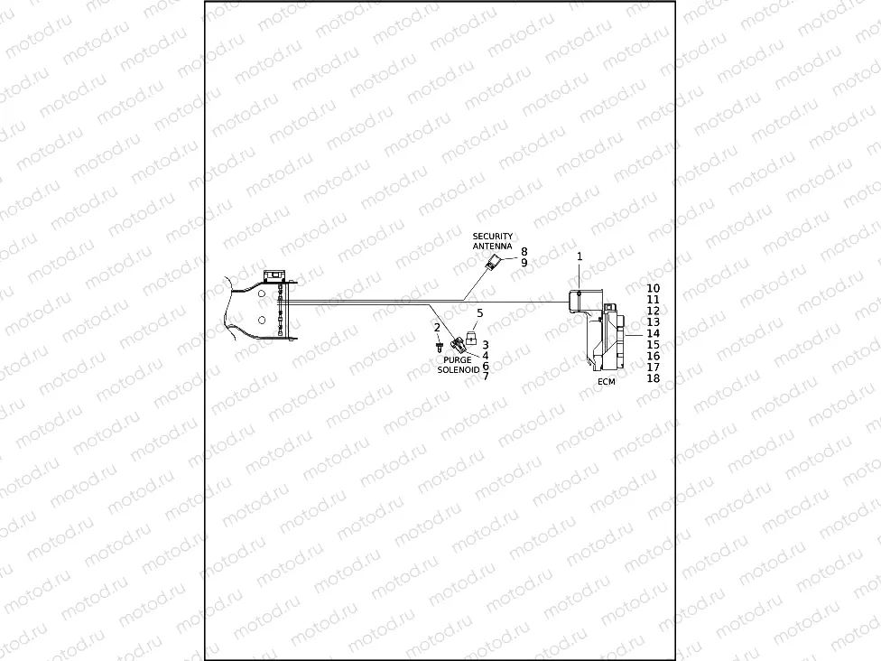 WIRING HARNESS, MAIN, NON-ABS - FLHR (4 OF 8)