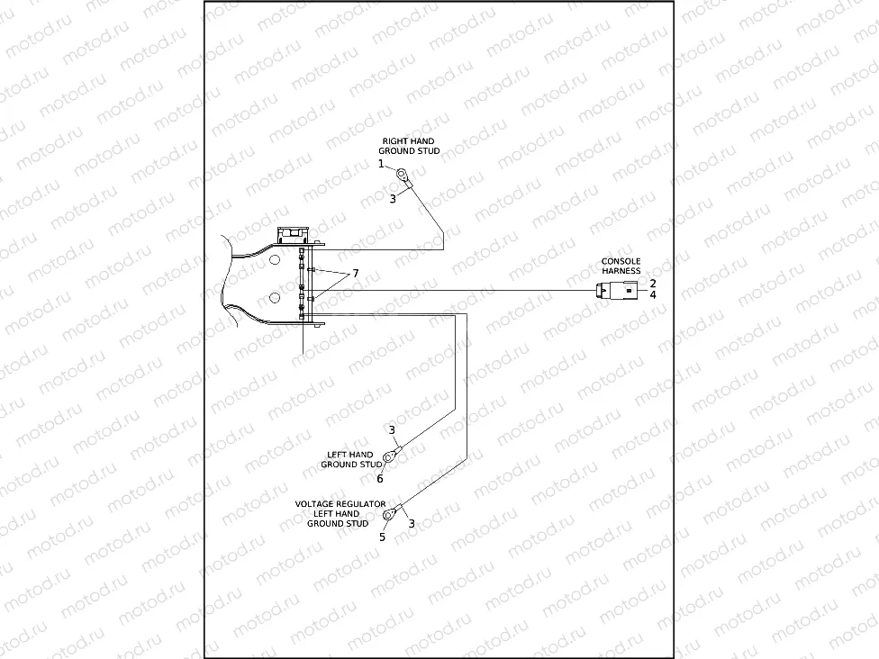 WIRING HARNESS, MAIN, NON-ABS - FLHR (5 OF 8)