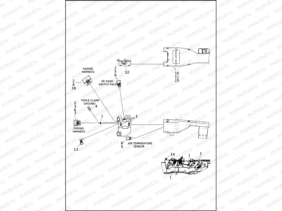 WIRING HARNESS, MAIN, NON-ABS - FLHX (1 OF 8)