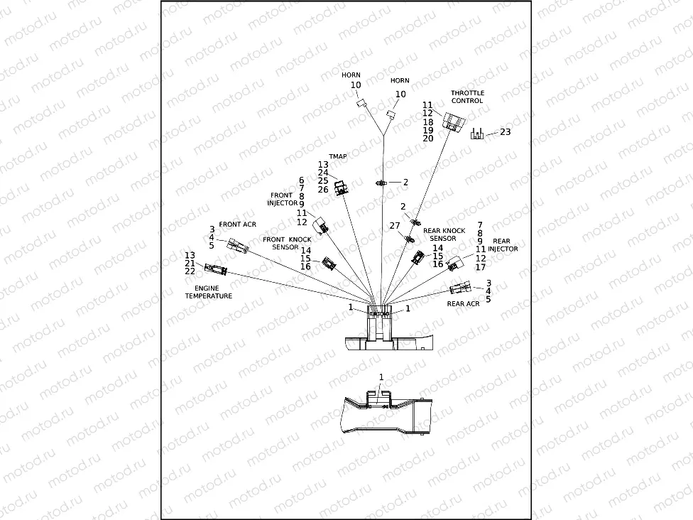 WIRING HARNESS, MAIN, NON-ABS - FLTRX (3 OF 8)