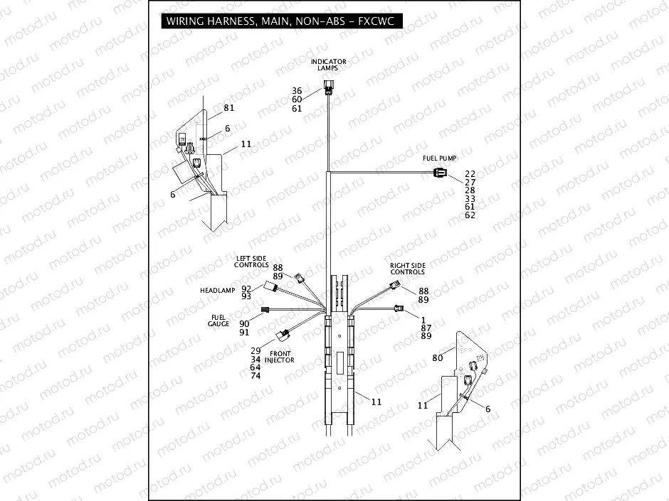 WIRING HARNESS, MAIN, NON-ABS - FXCWC (1 OF 5)