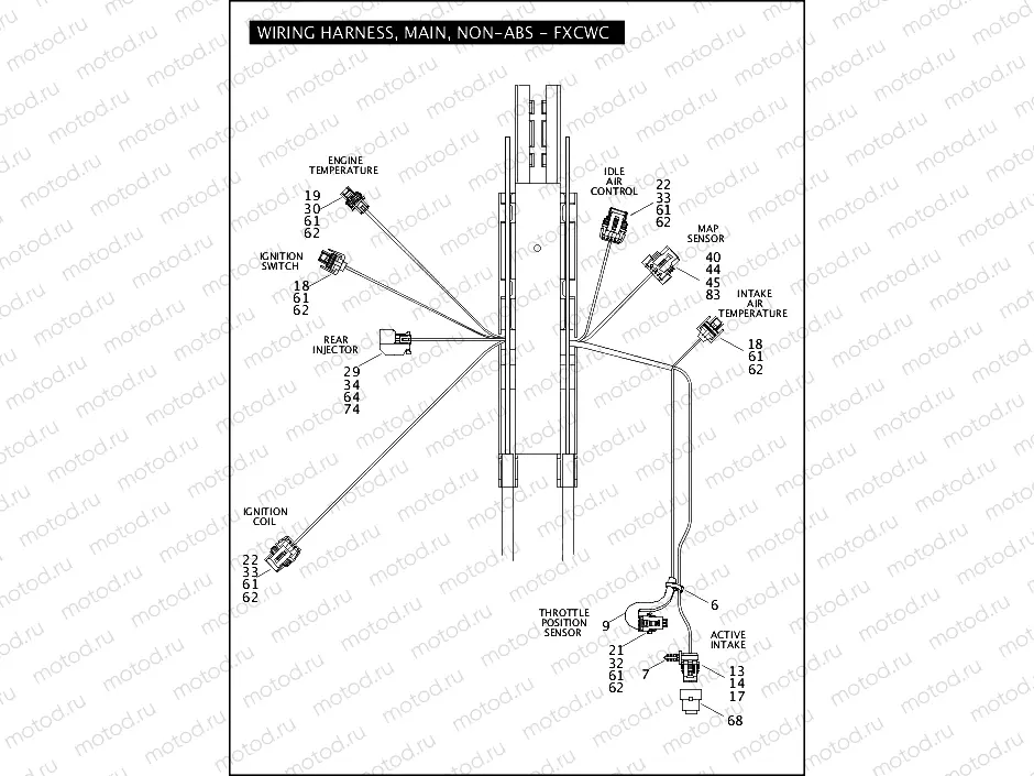 WIRING HARNESS, MAIN, NON-ABS - FXCWC (2 OF 5)