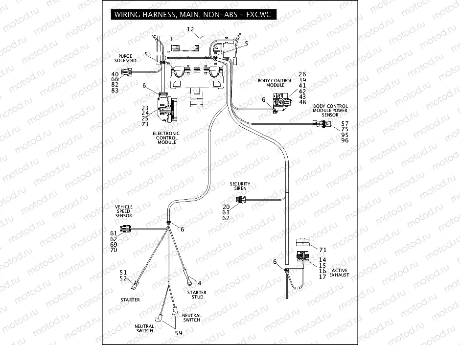 WIRING HARNESS, MAIN, NON-ABS - FXCWC (4 OF 5)