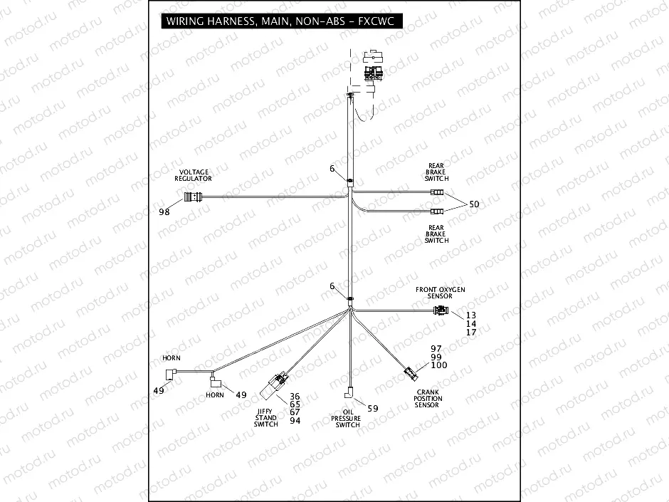 WIRING HARNESS, MAIN, NON-ABS - FXCWC (5 OF 5)