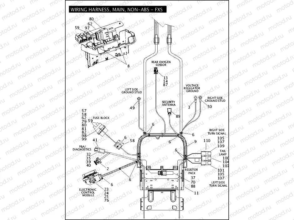 WIRING HARNESS, MAIN, NON-ABS - FXS (3 OF 5)