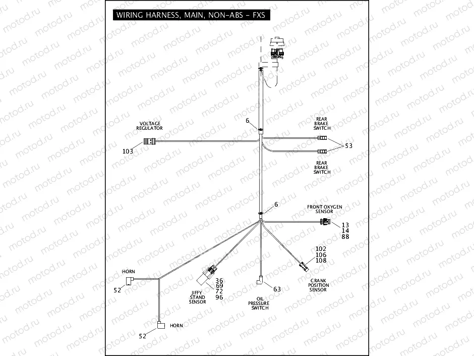 WIRING HARNESS, MAIN, NON-ABS - FXS (5 OF 5)