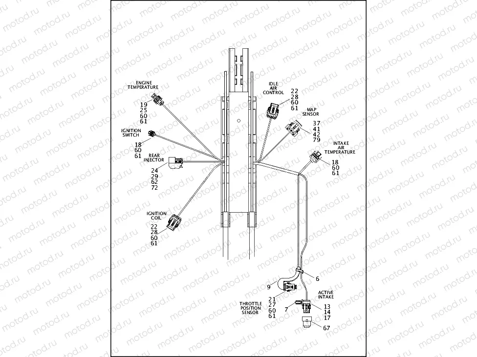 WIRING HARNESS, MAIN, NON-ABS - FXSB (2 OF 5)