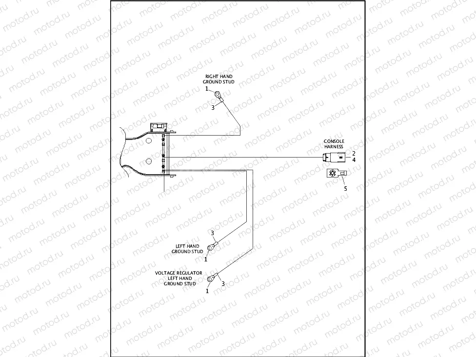 WIRING HARNESS, MAIN, NON-ABS (NON-FAIRING MODELS) (5 OF 8)