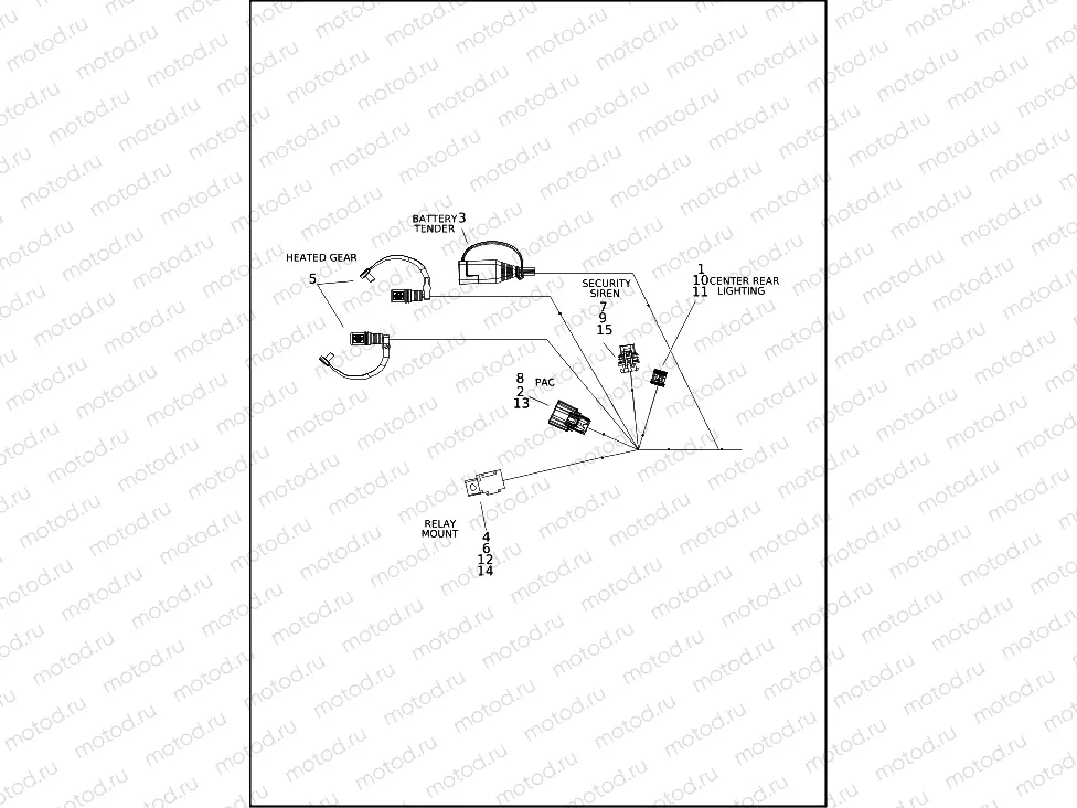 WIRING HARNESS, MAIN RA1250 (2 OF 7)