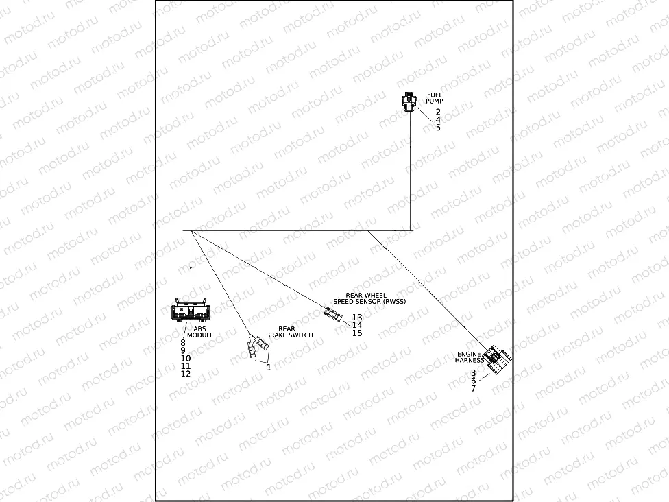 WIRING HARNESS, MAIN RA1250 (5 OF 7)