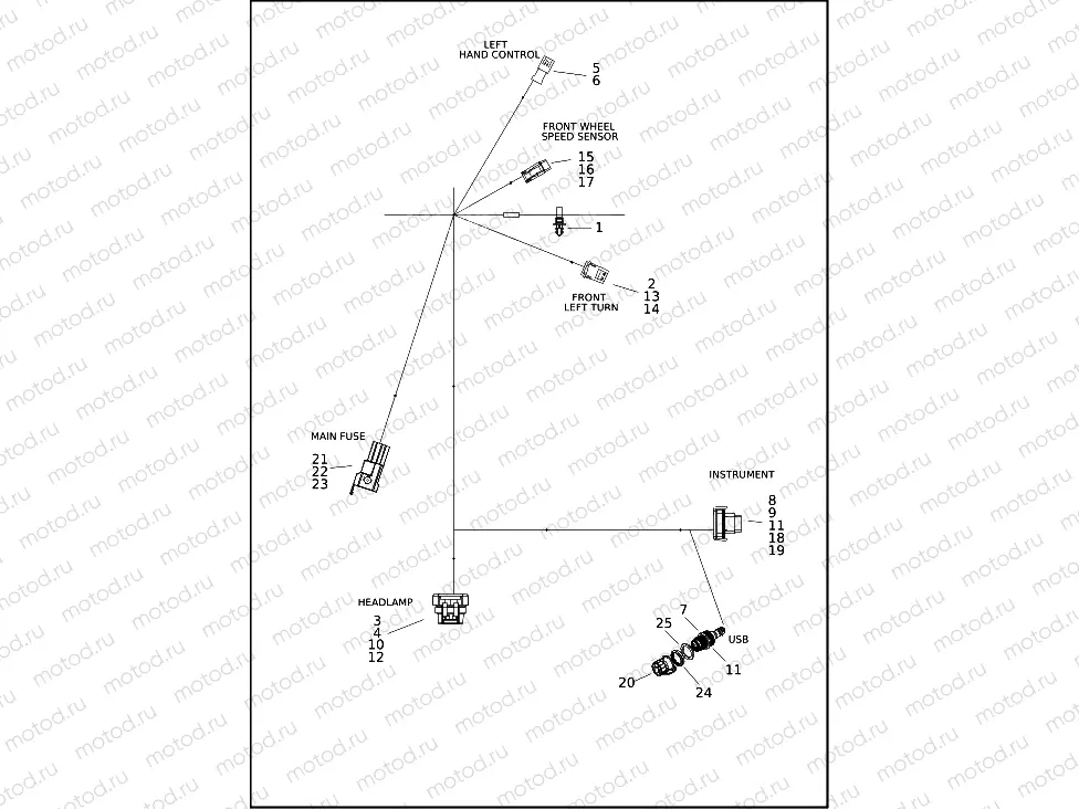 WIRING HARNESS, MAIN RA1250 (6 OF 7)