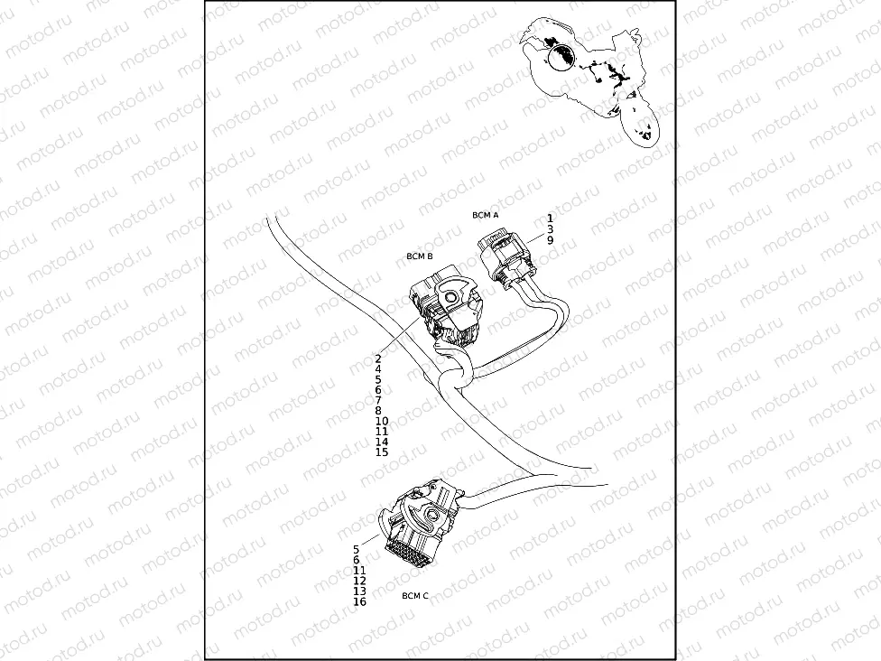 WIRING HARNESS, MAIN RA1250S (3 OF 7)