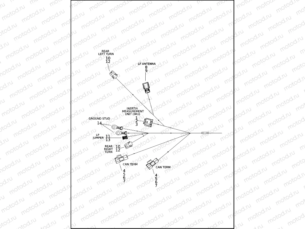 WIRING HARNESS, MAIN RA1250S (4 OF 7)