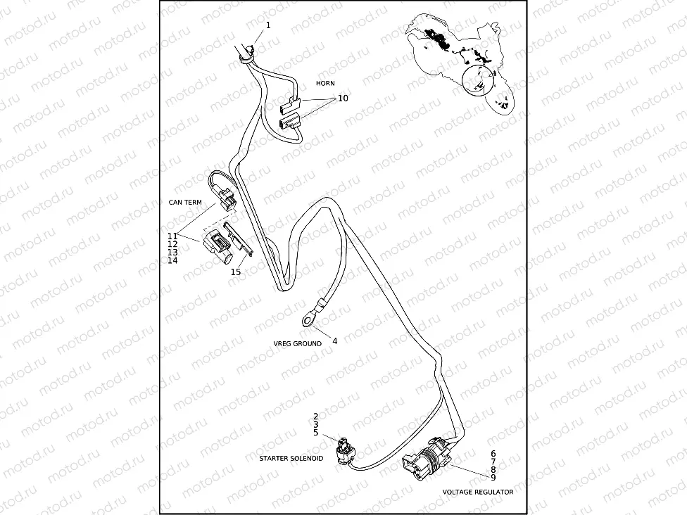 WIRING HARNESS, MAIN RA1250S (7 OF 7)