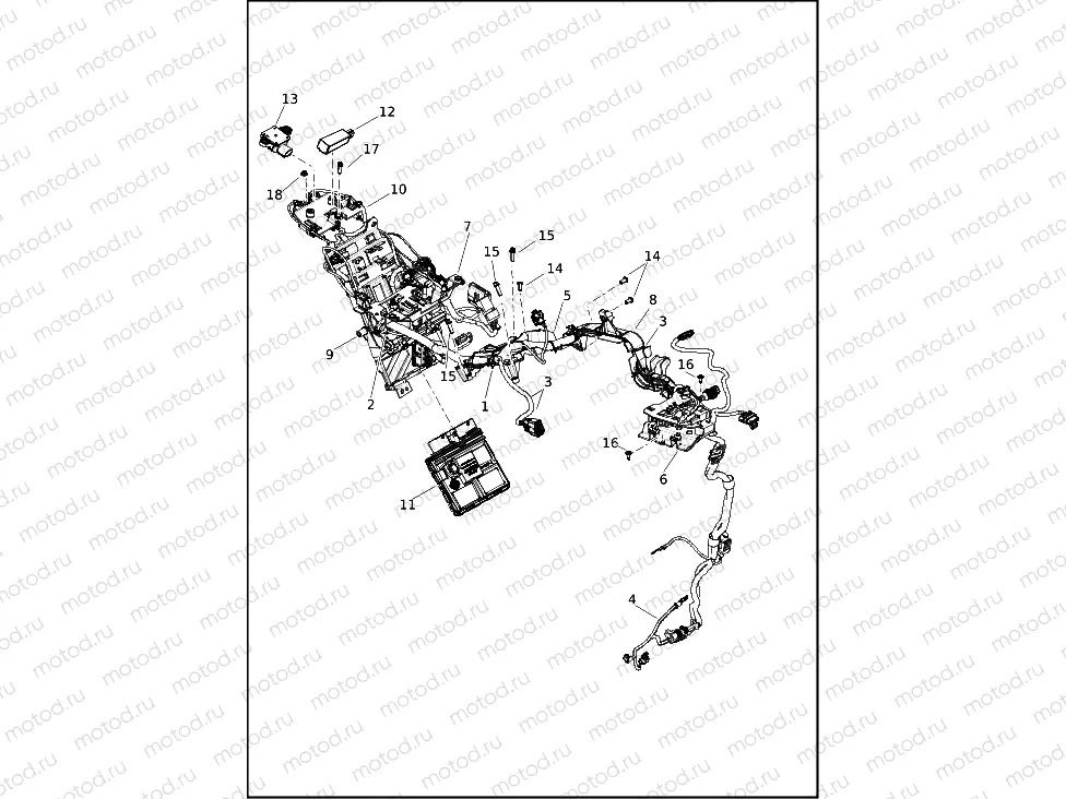 WIRING HARNESS, MAIN RH1250S (1 OF 6)
