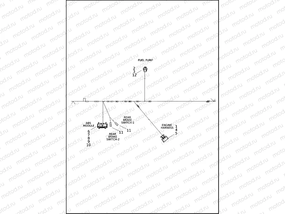 WIRING HARNESS, MAIN RH1250S (4 OF 6)