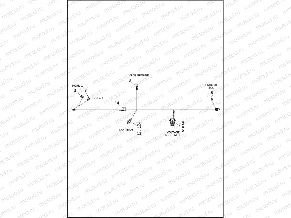 WIRING HARNESS, MAIN RH1250S (6 OF 6)