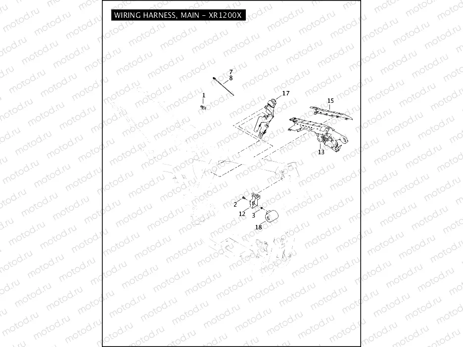 WIRING HARNESS, MAIN - XR1200X (3 OF 3)