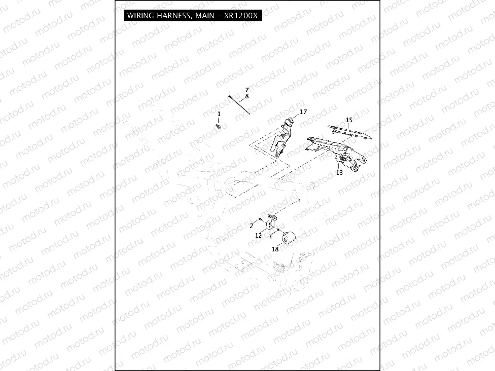 WIRING HARNESS, MAIN - XR1200X (3 OF 3)
