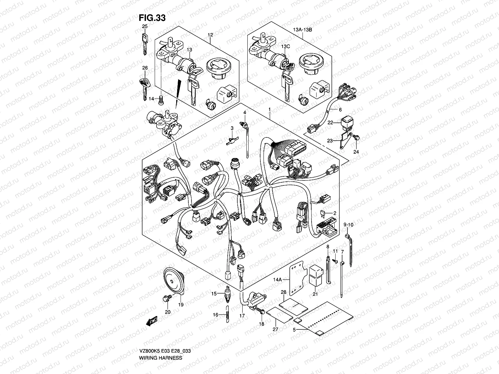 WIRING HARNESS (MODEL K5/K6/K7/K8)