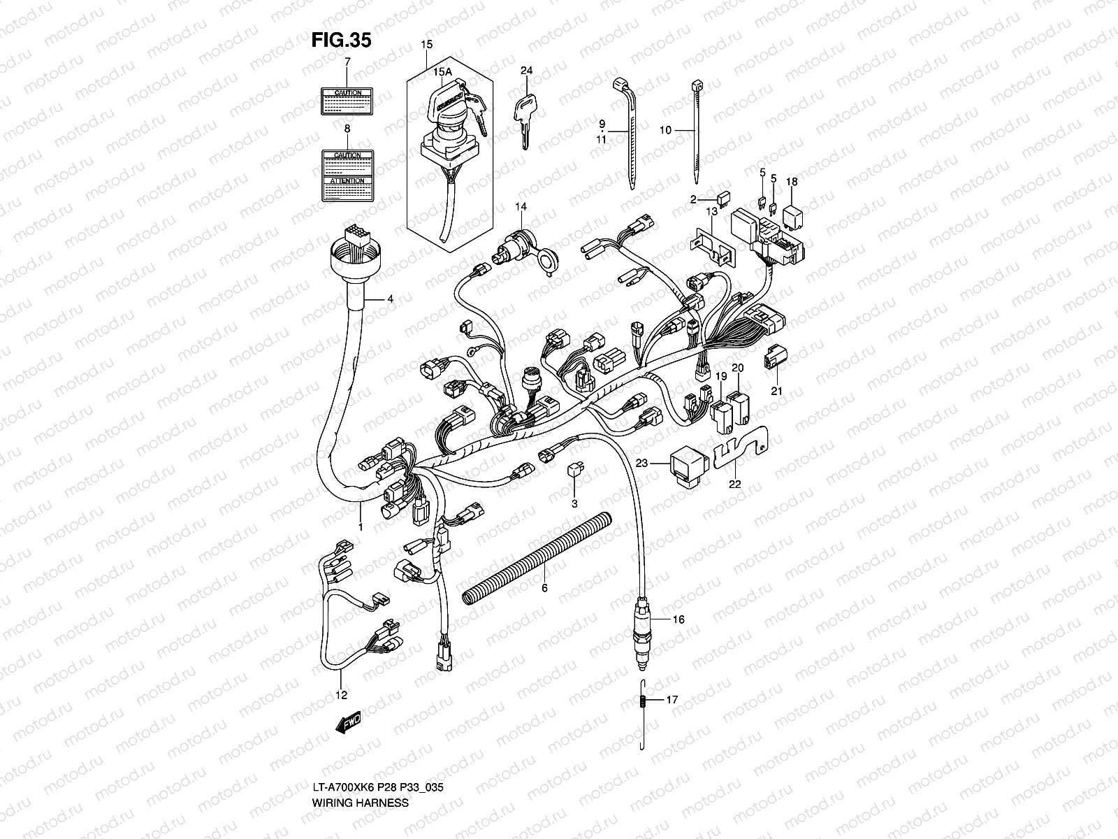 WIRING HARNESS (MODEL K6 ~F.NO.5SAAP41A 67110000)