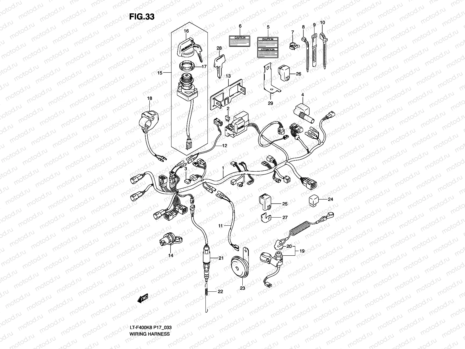 WIRING HARNESS (MODEL K8/K9)