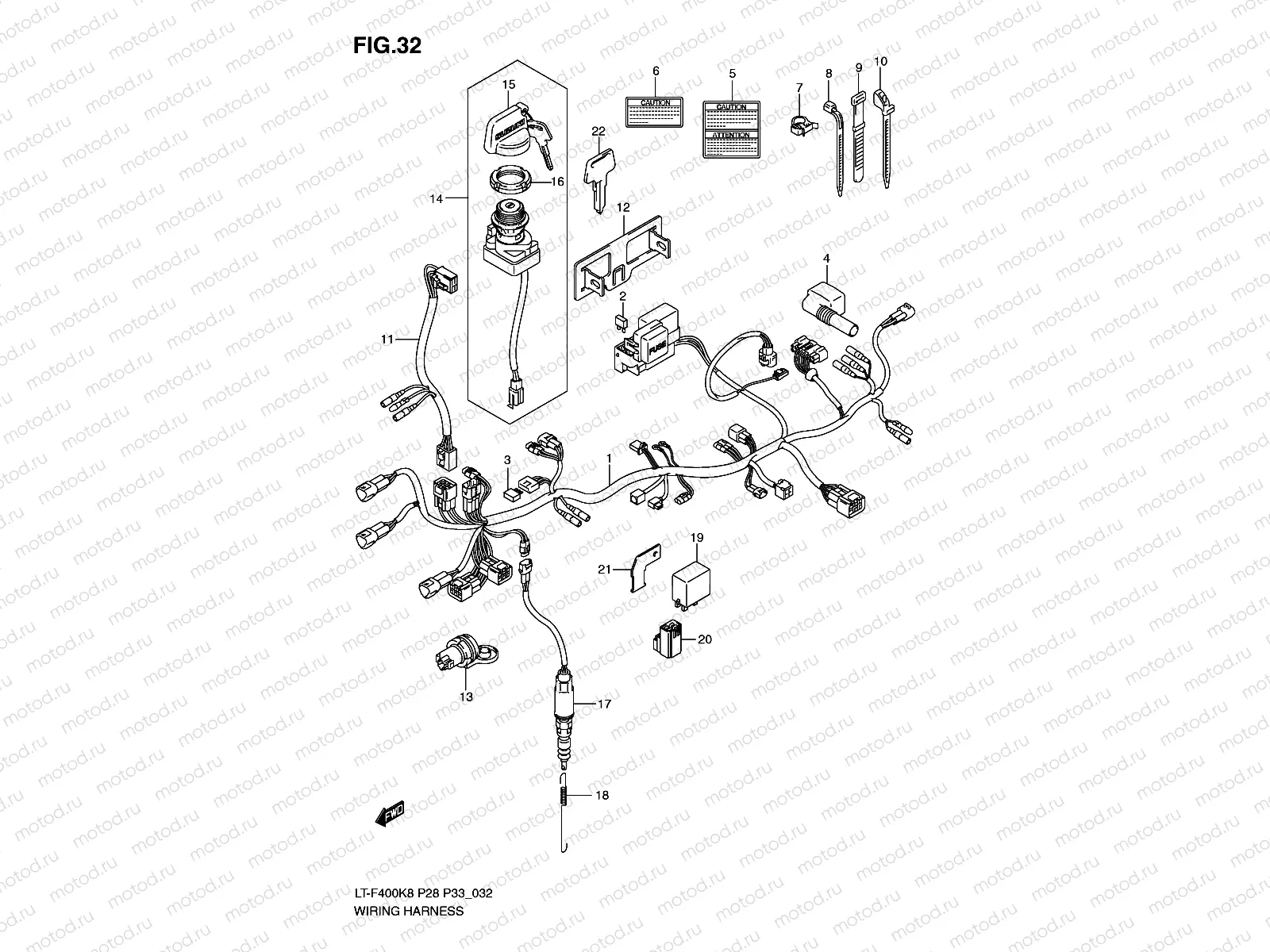 WIRING HARNESS (MODEL K8/K9)
