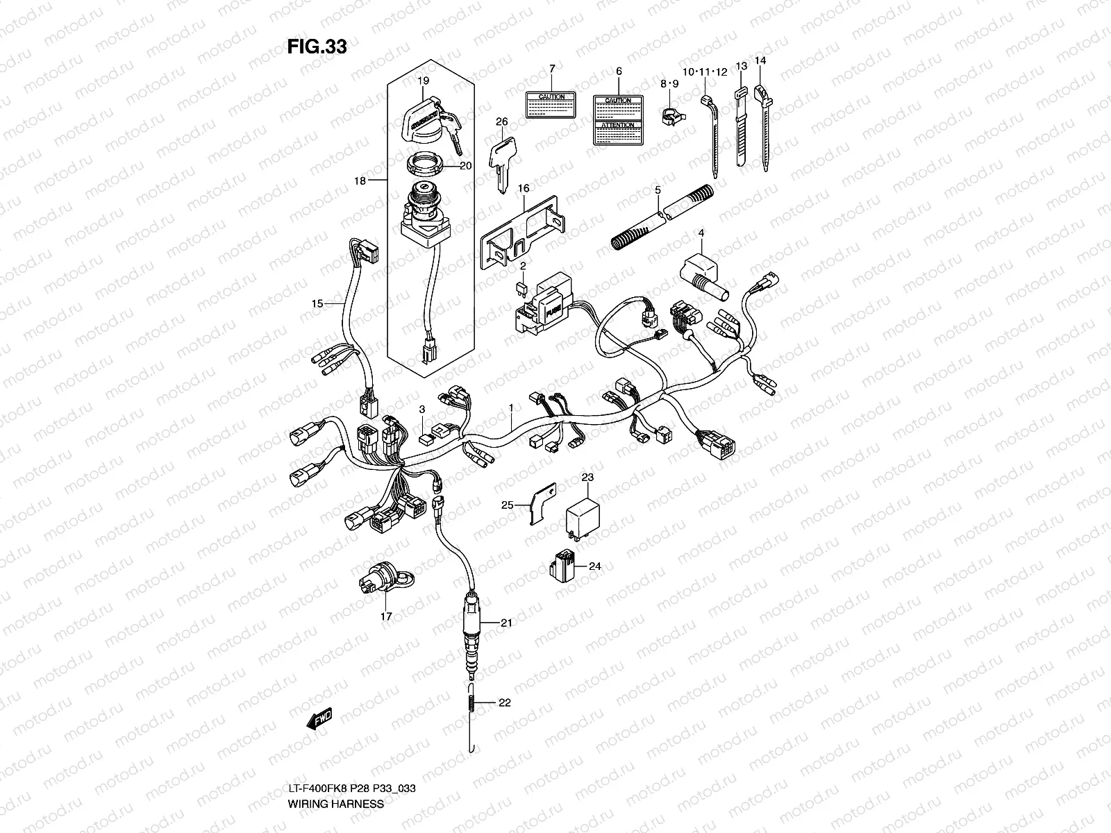 WIRING HARNESS (MODEL K8/K9)
