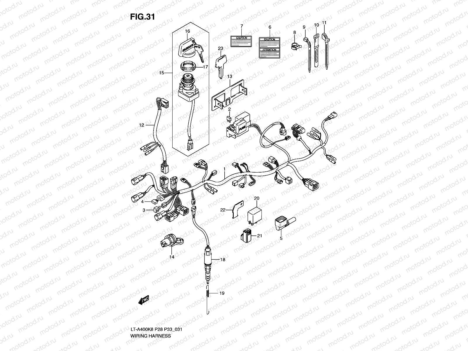 WIRING HARNESS (MODEL K8/K9)