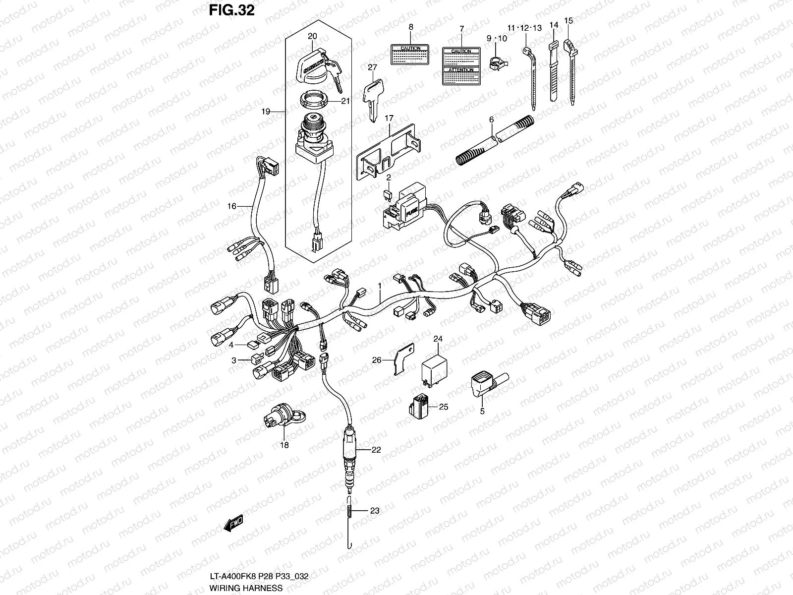 WIRING HARNESS (MODEL K8/K9)