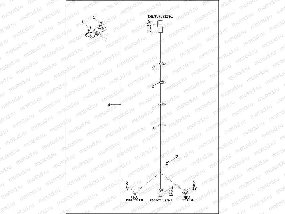WIRING HARNESS, REAR FORK JUMPER