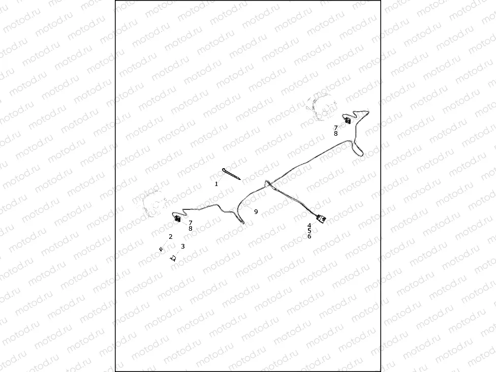 WIRING HARNESS, TURN SIGNALS AND LIGHTS, REAR - CALIFORNIA, CANADA, DOMESTIC - FLRT