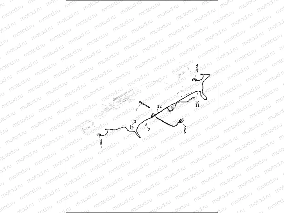 WIRING HARNESS, TURN SIGNALS AND LIGHTS, REAR - FLRT, FLTRT (HDI)