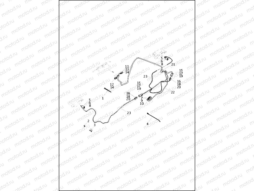 WIRING HARNESS, TURN SIGNALS AND LIGHTS, REAR - HDI - FLHTCUTG
