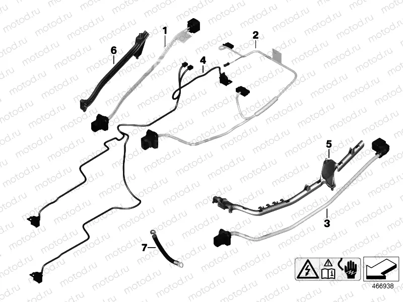 Wiring harnesses, high-voltage battery