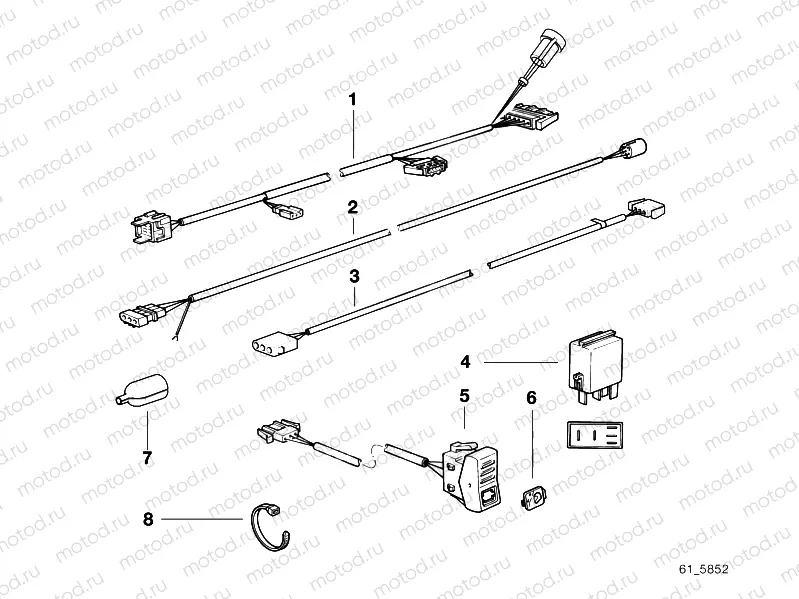 Wiring set for electr.windshield