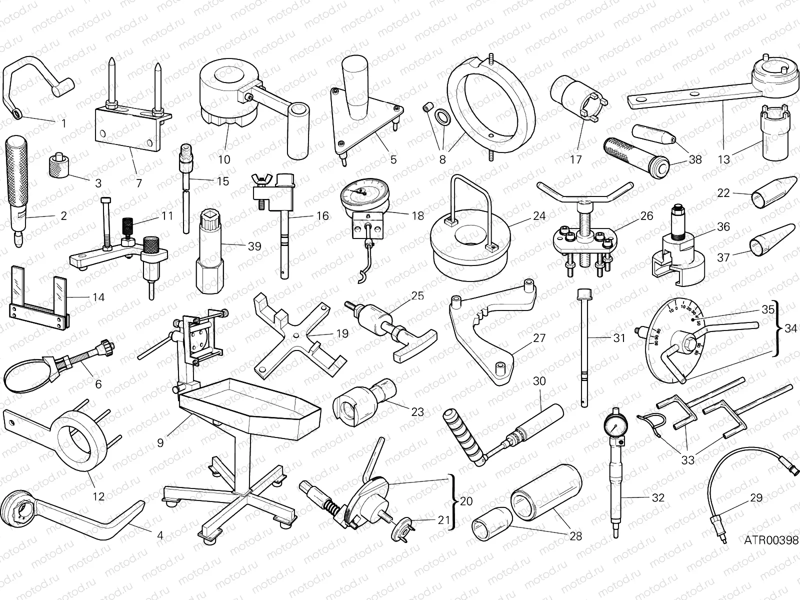 WORKSHOP SERVICE TOOLS, ENGINE